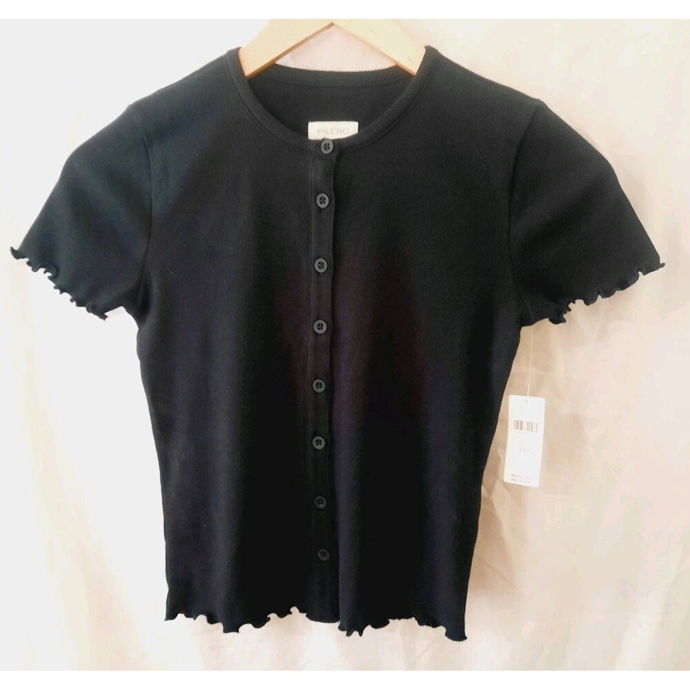 Pilcro By Anthropologie Womens XXS Shortsleeeve Button-Up Cardigan NWT $58